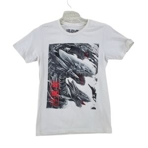 90s Yu Gi Oh T-Shirt Youth S 20 Blue Eyes White Dragon Legend Graphic Anime 1996